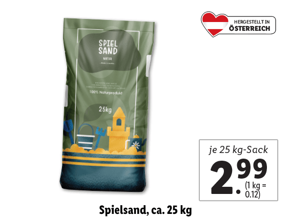 Spielsand, ca. 25 kg 