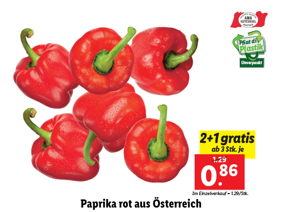 Paprika rot aus Österreich 