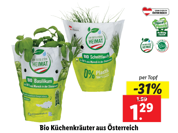 Bio Küchenkräuter aus Österreich 