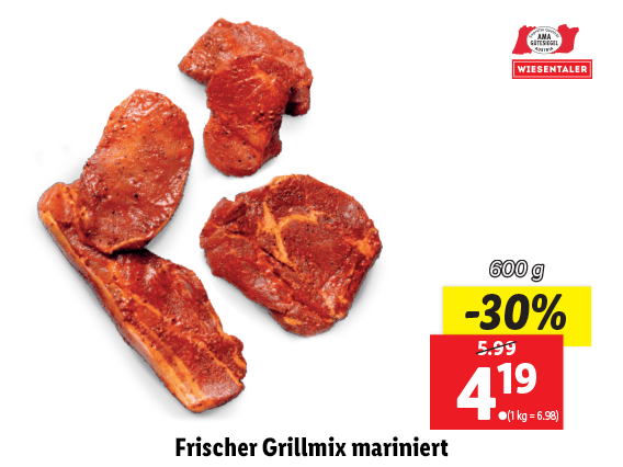 Frischer Grillmix mariniert 