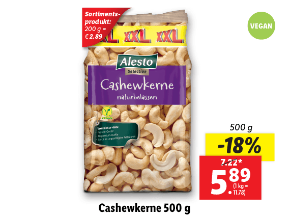 Cashewkerne 500 g 