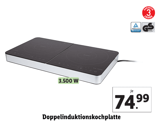 Doppelinduktionskochplatte 