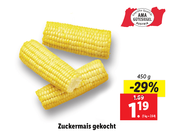 Zuckermais gekocht 