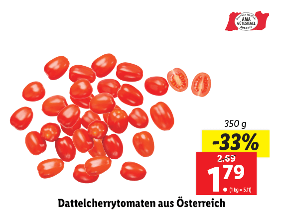 Dattelcherrytomaten aus Österreich 