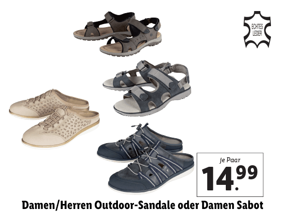 Footflexx Damen/Herren Outdoor-Sandale oder Damen Sabot