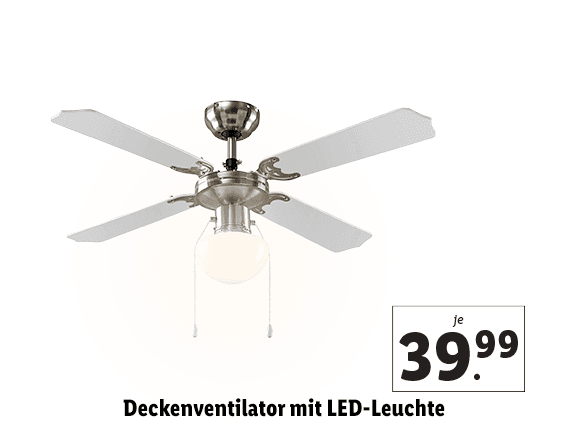 Deckenventilator mit LED-Leuchte 