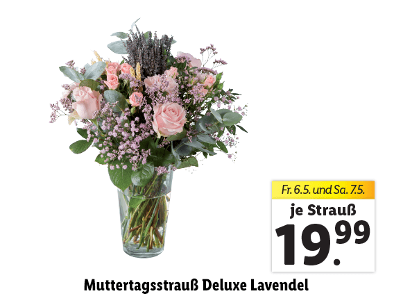 Muttertagsstrauß Deluxe Lavendel 