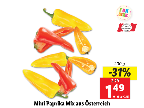 Mini Paprika Mix aus Österreich