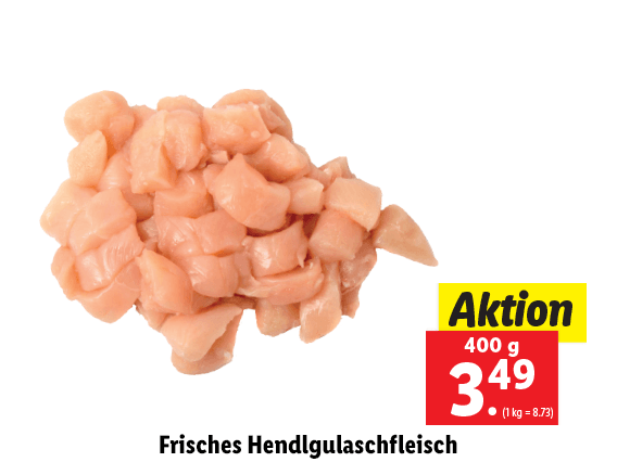 Frisches Hendlgulaschfleisch 