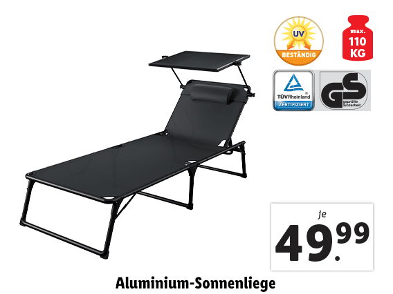 Aluminium-Sonnenliege