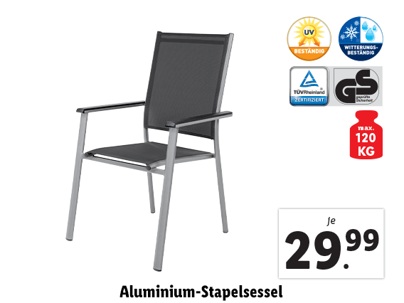 Aluminium-Stapelsessel 