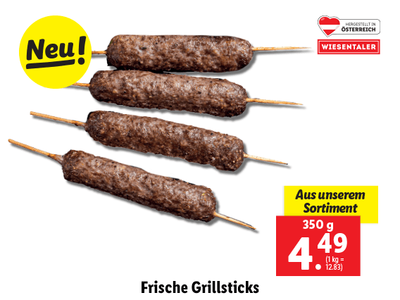 Frische Grillsticks 