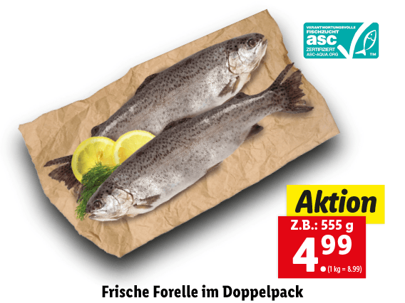 Frische Forelle im Doppelpack 