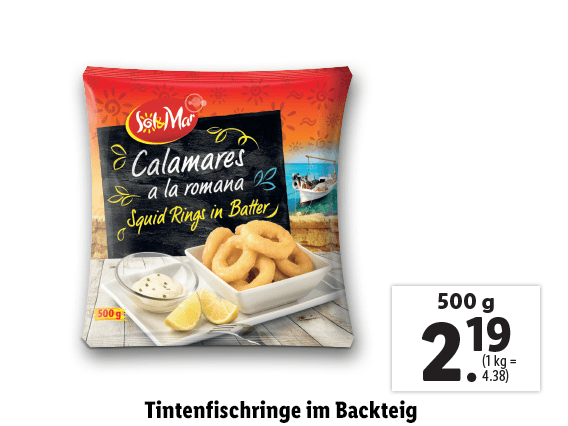 Tintenfischringe im Backteig 