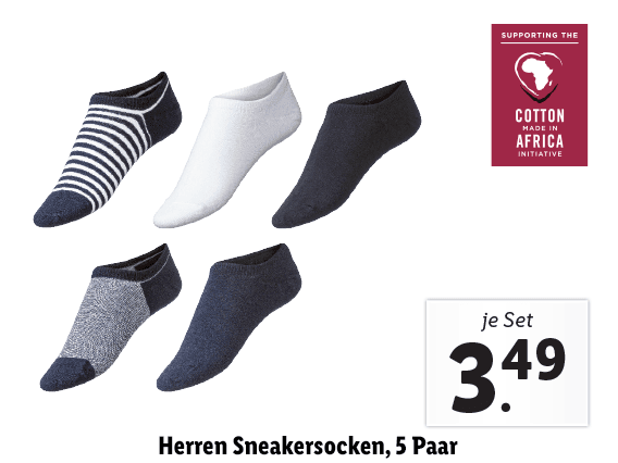 Herren Sneakersocken, 5 Paar