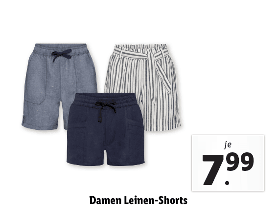 Damen Leinen-Shorts