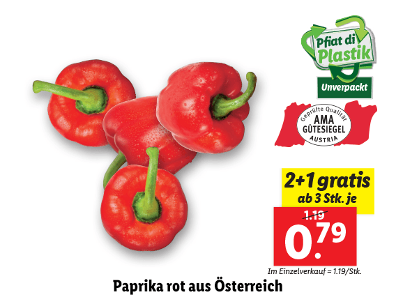 Paprika rot aus Österreich 