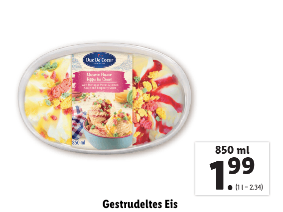 Gestrudeltes Eis