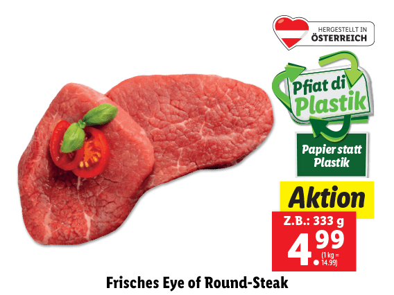 Frisches Eye of Round-Steak 