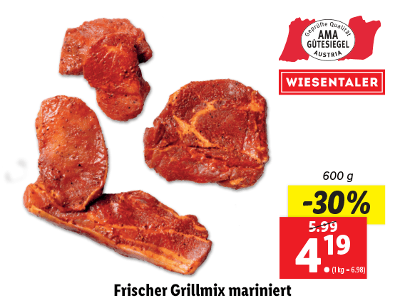 Frischer Grillmix mariniert 