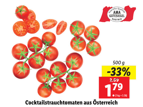 Cocktailstrauchtomaten aus Österreich 