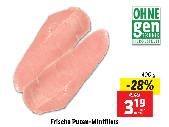 Frische Puten-Minifilets 