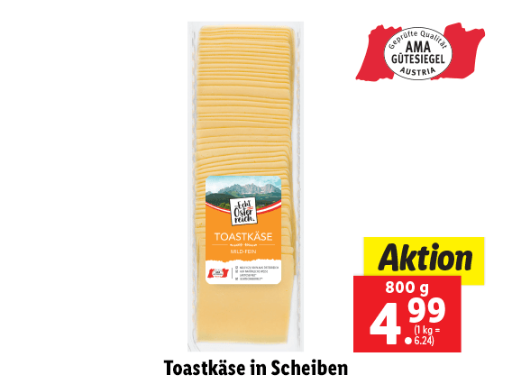 Toastkäse in Scheiben 