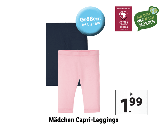 Mädchen Capri-Leggings