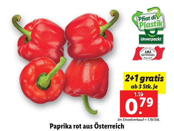 Paprika rot aus Österreich 