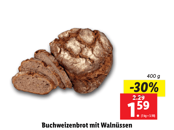 Buchweizenbrot mit Walnüssen 