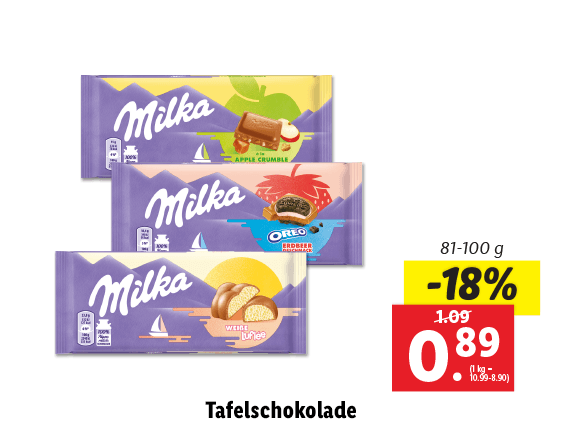 Milka Tafelschokolade 