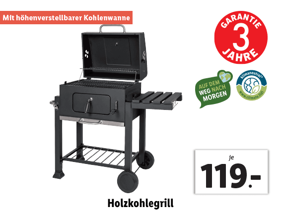  Grillmeister® Holzkohlegrill 