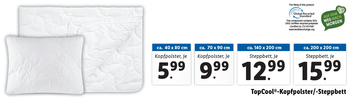 Kopfpolster/Steppbett