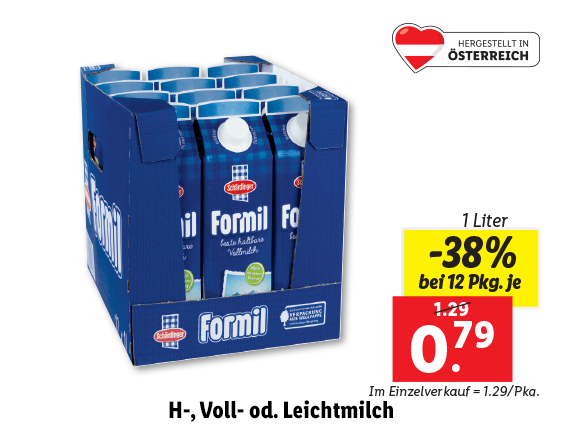 Schärdinger H-Voll- oder Leichtmilch 