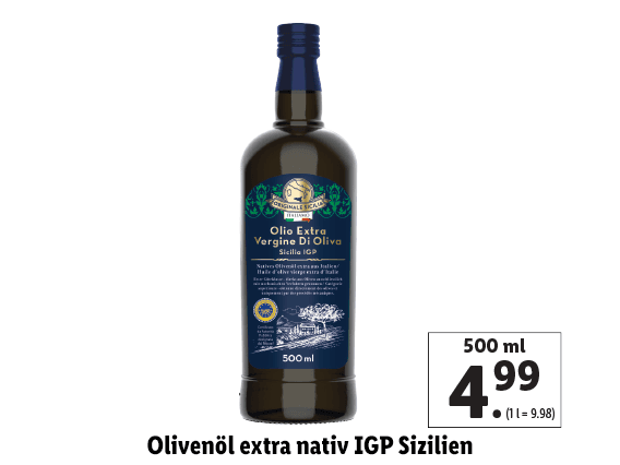 Olivenöl extra nativ IGP Sizilien 