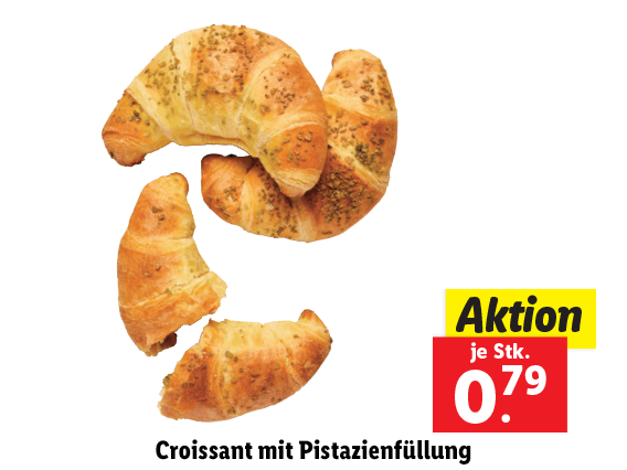 Croissant mit Pistazienfüllung 