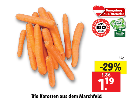  Bio Karotten aus dem Marchfeld