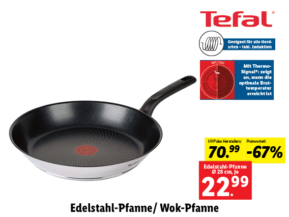 Tefal® Edelstahl-Pfanne, ⌀ 28 cm, 