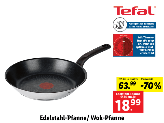 Tefal® Edelstahl-Pfanne, ⌀ 24 cm