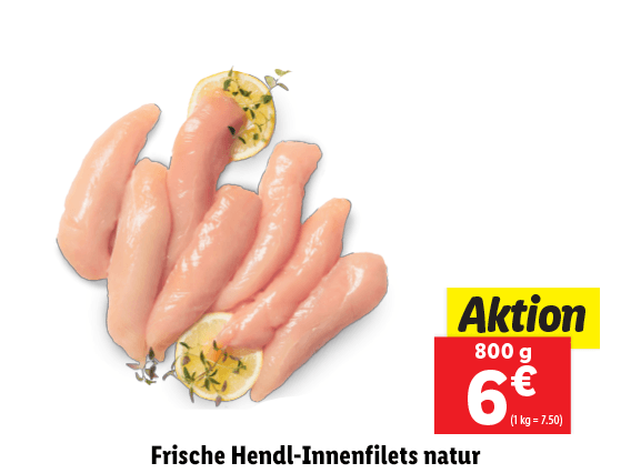 Frische Hendl-Innenfilets natur 