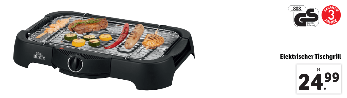 Grillmeister® Elektrischer Tischgrill 