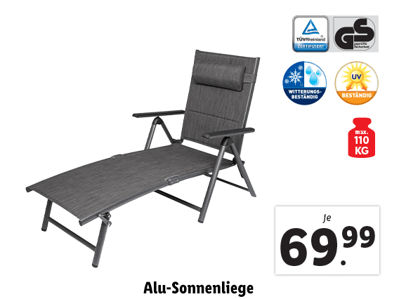 Alu-Sonnenliege 