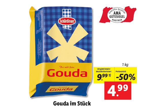 Schärdinger Gouda im Stück 