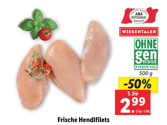 Frische Hendlfilets 