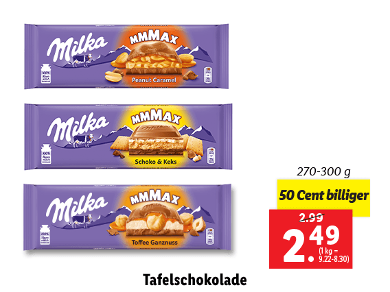 Milka Tafelschokolade 