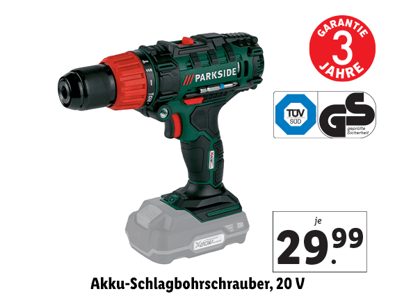 Akku-Schlagbohrschrauber, 20 V 