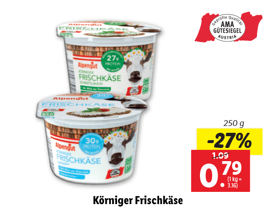 Körniger Frischkäse 