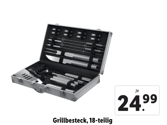 Grillmeister® Grillbesteck, 18-teilig 