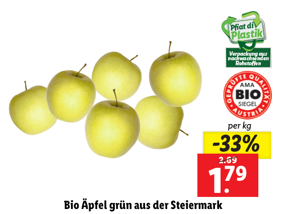 Bio Äpfel grün aus der Steiermark 