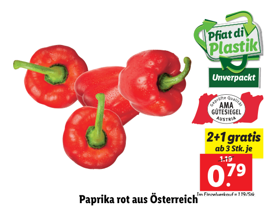 Paprika rot aus Österreich 